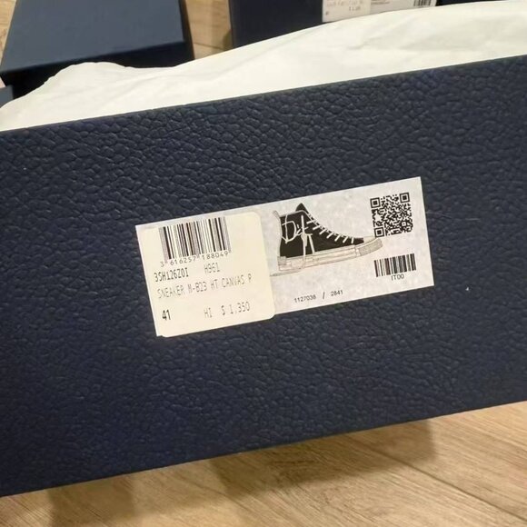 NIB Authentic DIOR - B23 high Dior x Cactus jack sneakers in black canvas - Picture 5 of 5